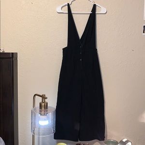 Flared black low cut jumpsuit! Worn once!